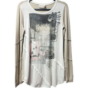 Elisa Cavalletti Dallavalle Italian‎ Y2K Embellished Art to Wear Tunic Top S / M